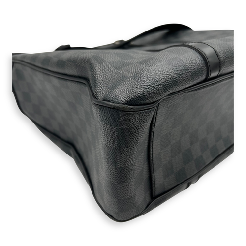 Louis Vuitton Tadao Silver Tote Bag in Coated Canvas, Silver hardware_9