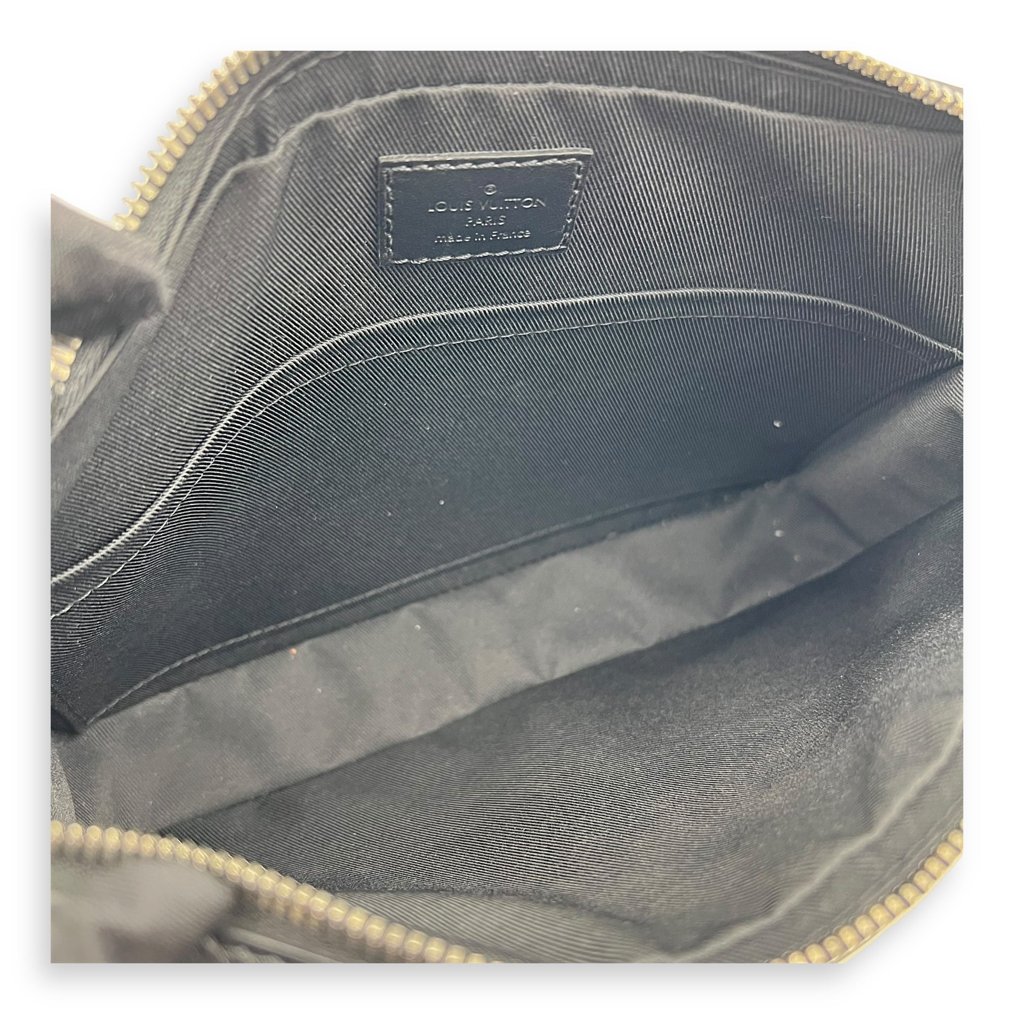Louis Vuitton Trio Messenger Black Crossbody Bag in Monogram Coated Canvas, Silver hardware_6