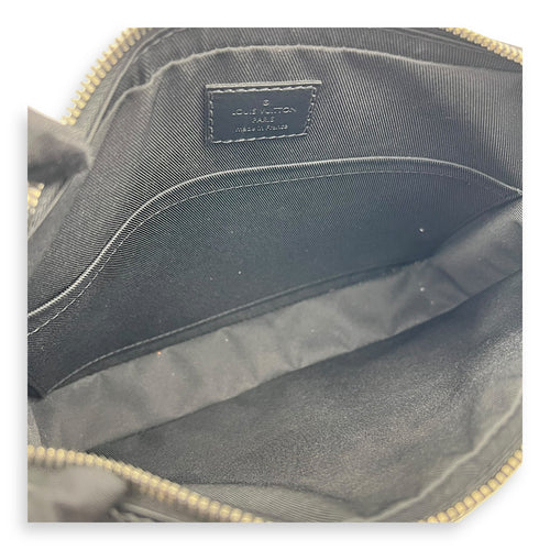 Louis Vuitton Trio Messenger Black Crossbody Bag in Monogram Coated Canvas, Silver hardware_6