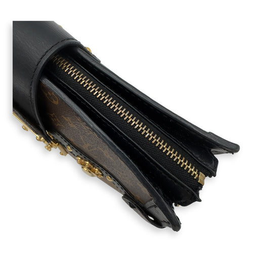 Louis Vuitton Trunk Clutch 2 Way Brown Crossbody Bag in Coated Canvas, Gold hardware_17