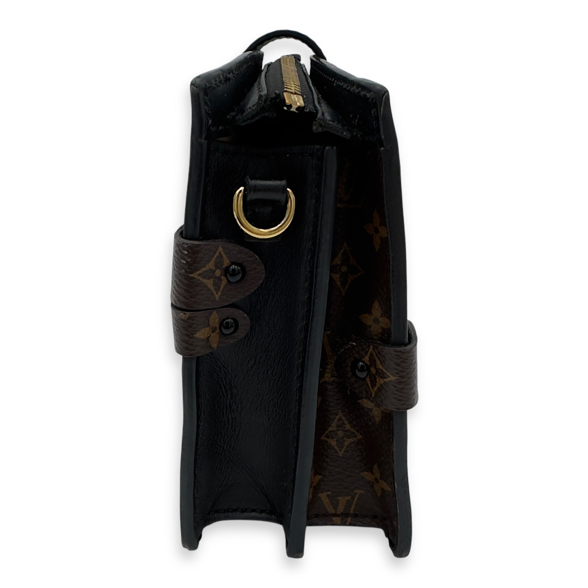 Louis Vuitton Trunk Clutch 2 Way Brown Crossbody Bag in Coated Canvas, Gold hardware_3
