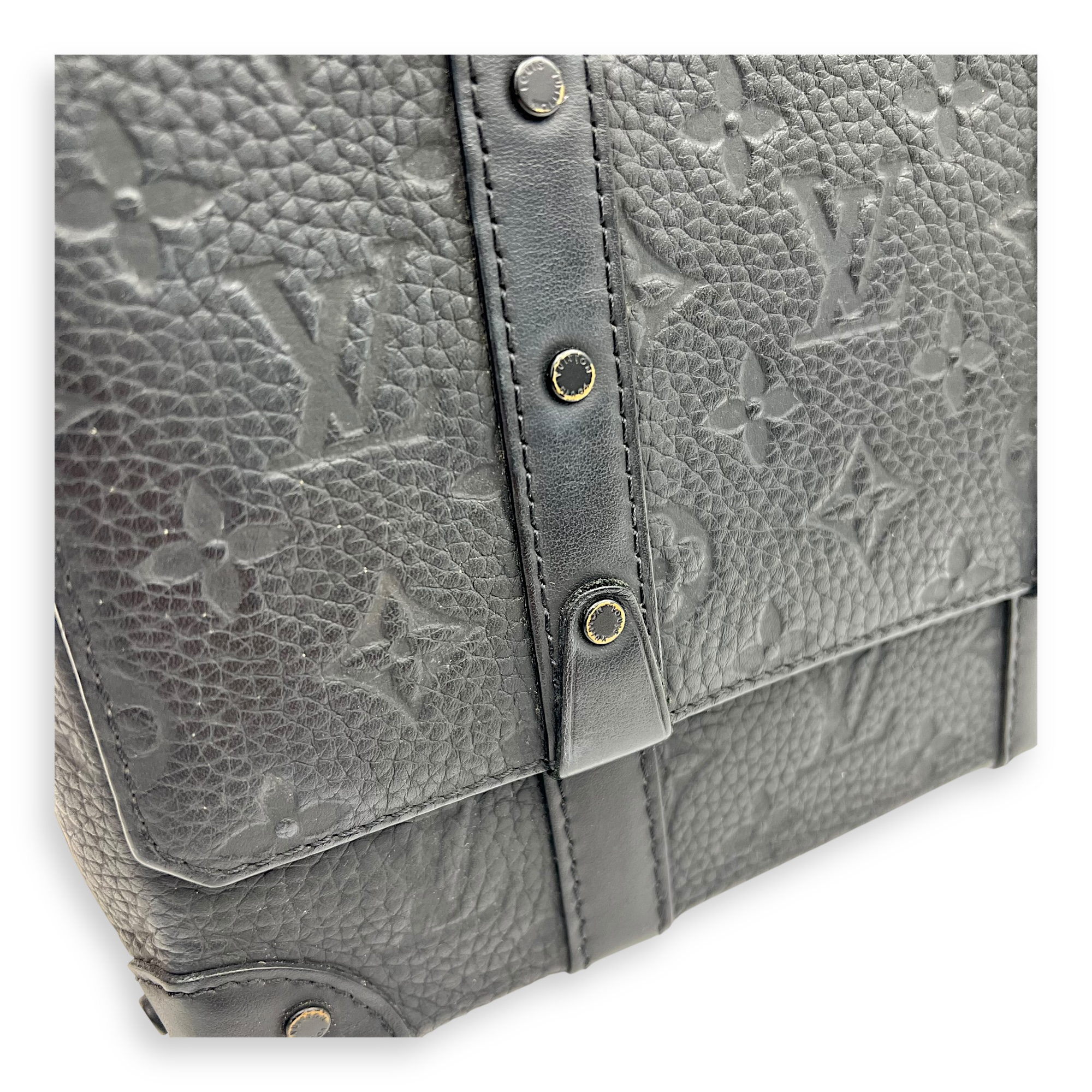 Louis Vuitton Trunk Crossbody Bag Black in Monogram Empreinte Leather, Lacquered Metal hardware_8
