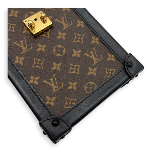 Louis Vuitton Trunk Vertical Brown Crossbody Bag in Monogram Coated Canvas, Gold hardware_16