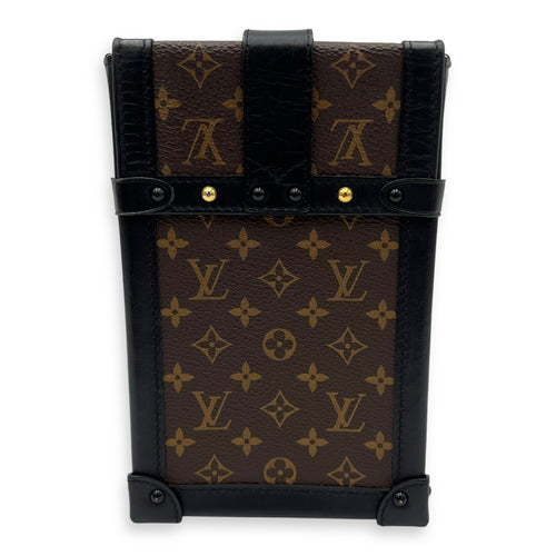 Louis Vuitton Trunk Vertical Brown Crossbody Bag in Monogram Coated Canvas, Gold hardware_2