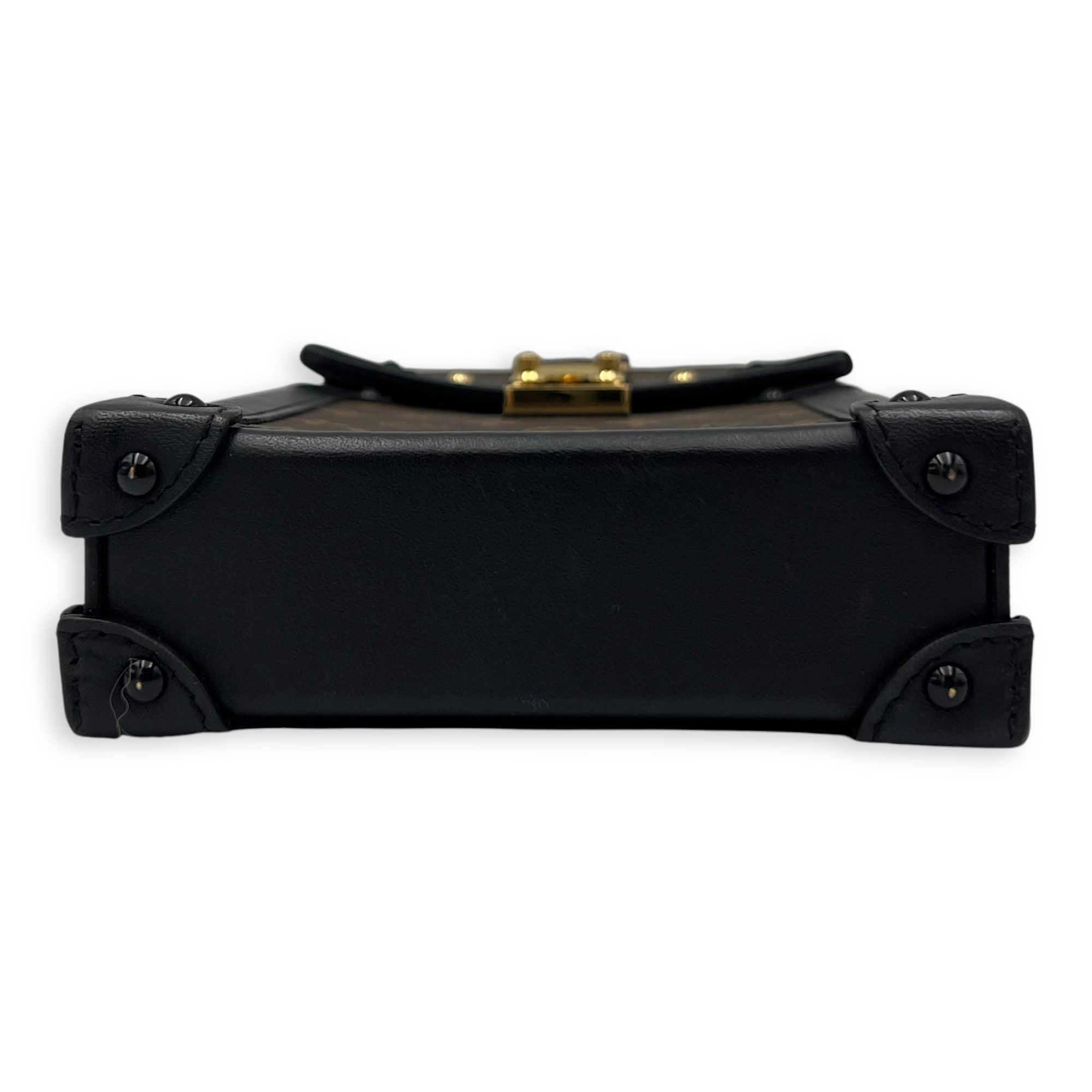 Louis Vuitton Trunk Vertical Brown Crossbody Bag in Monogram Coated Canvas, Gold hardware_5