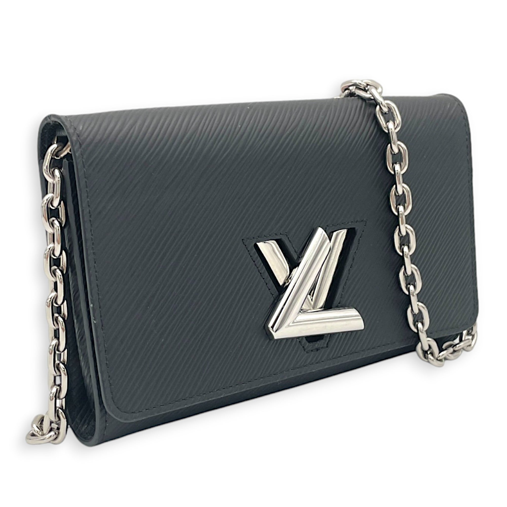 Louis Vuitton Twist Black Wallet On Chain in Epi Leather Louis Vuitton Twist Black Wallet On Chain in Epi Leather