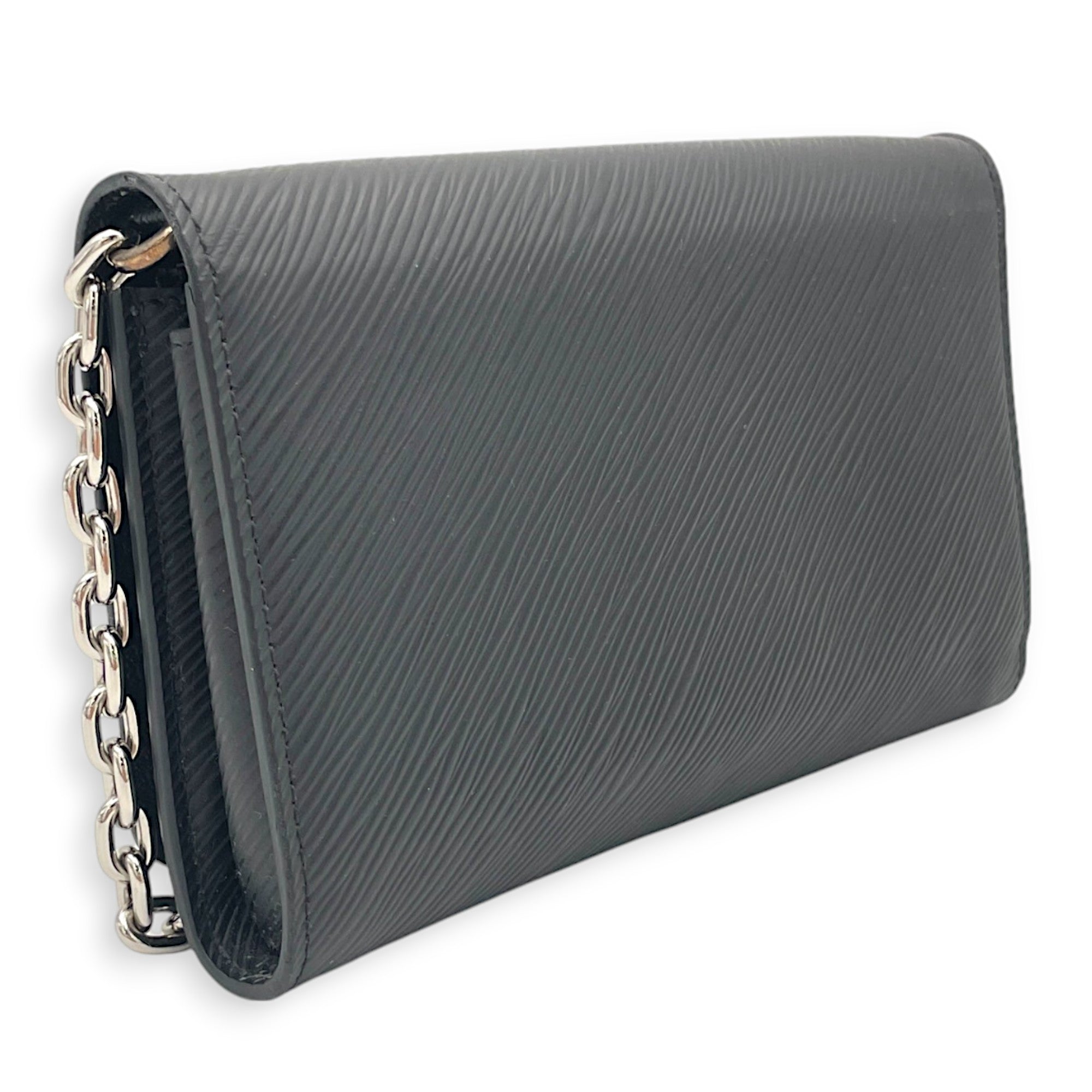 Louis Vuitton Twist Black Wallet On Chain in Epi Leather