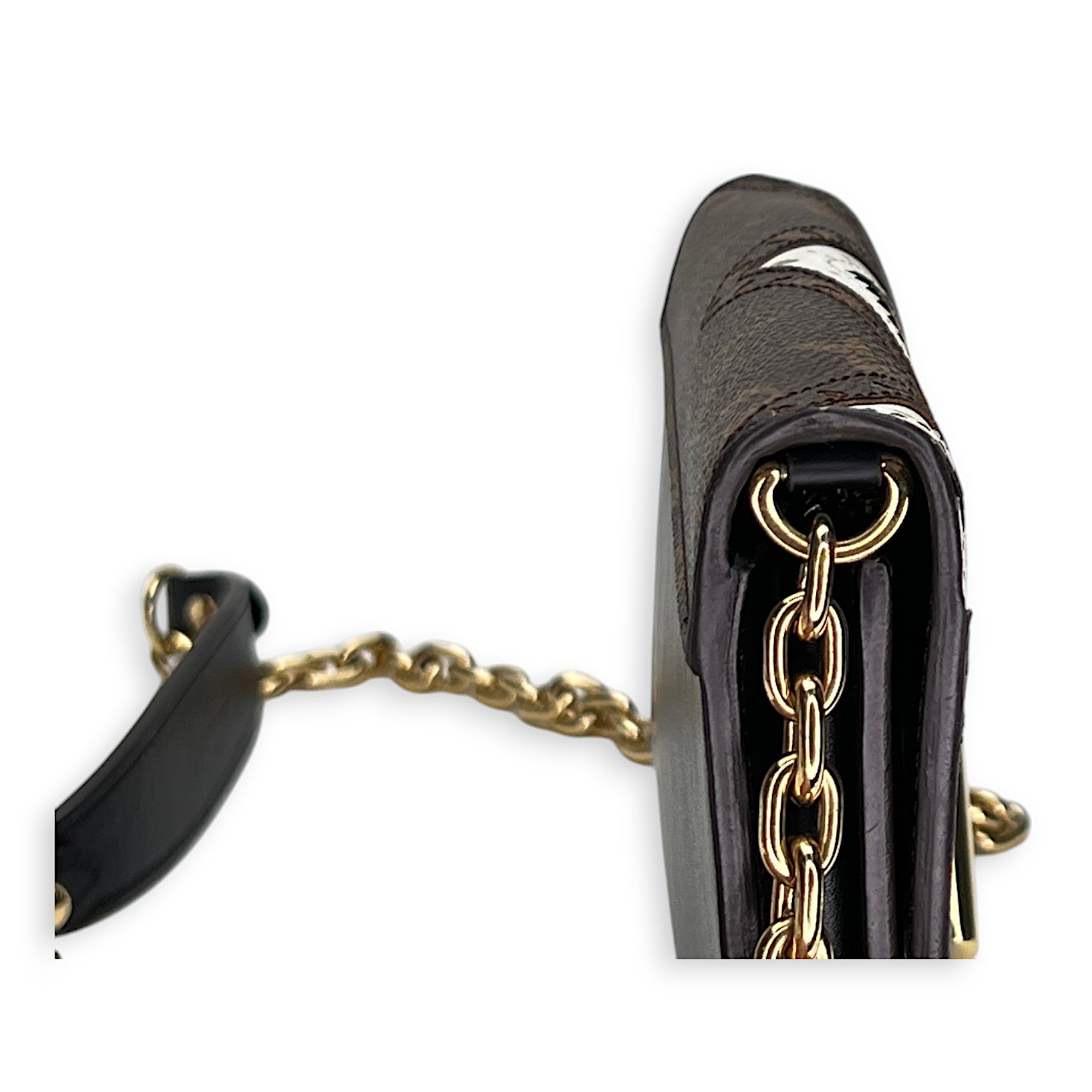 Louis Vuitton  Twist Satin Wallet on chain in Monogram coated canvas, Gold Hardware_8