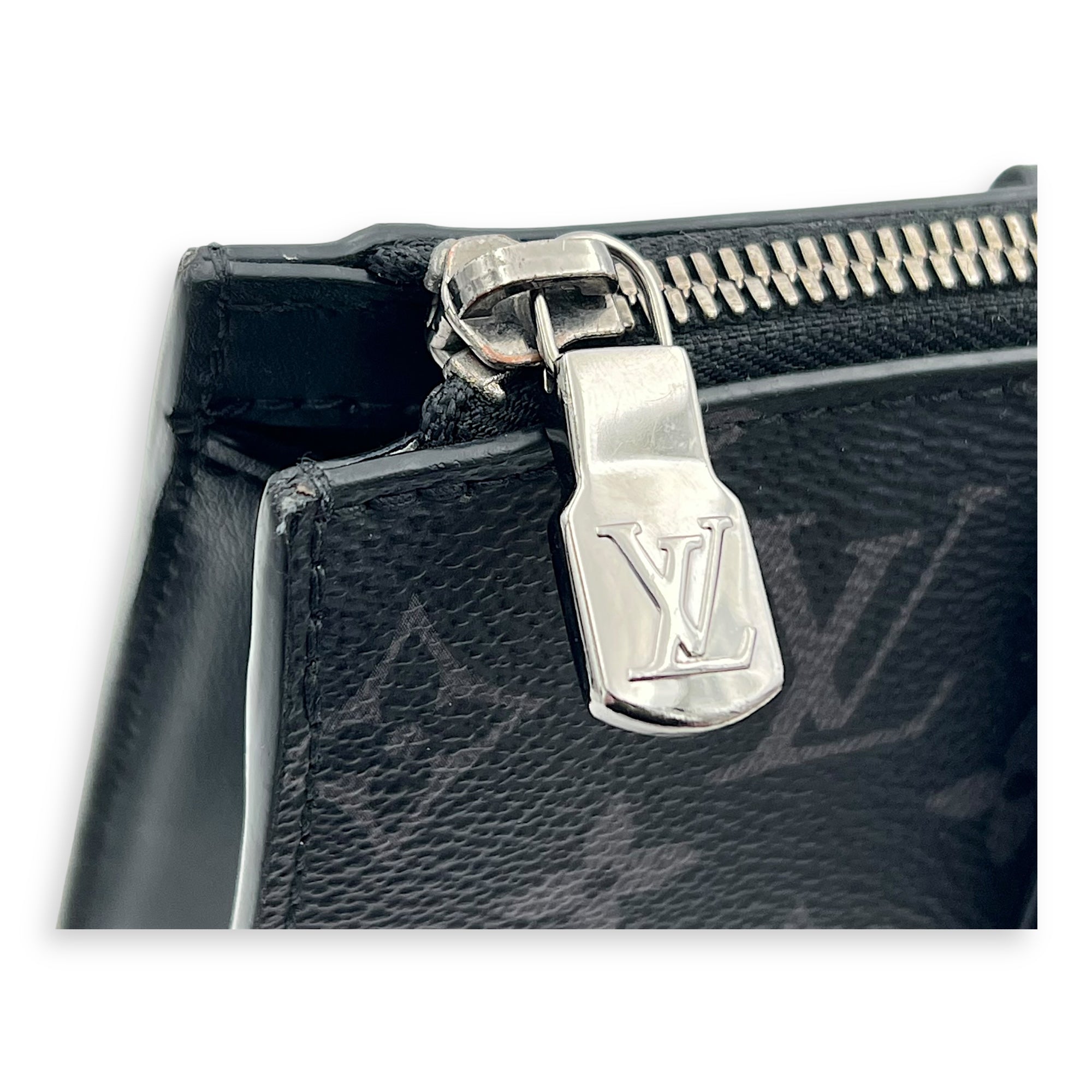 Sac Plat Eclipse Top Handle Bag in Coated Canvas, Silver hardware
