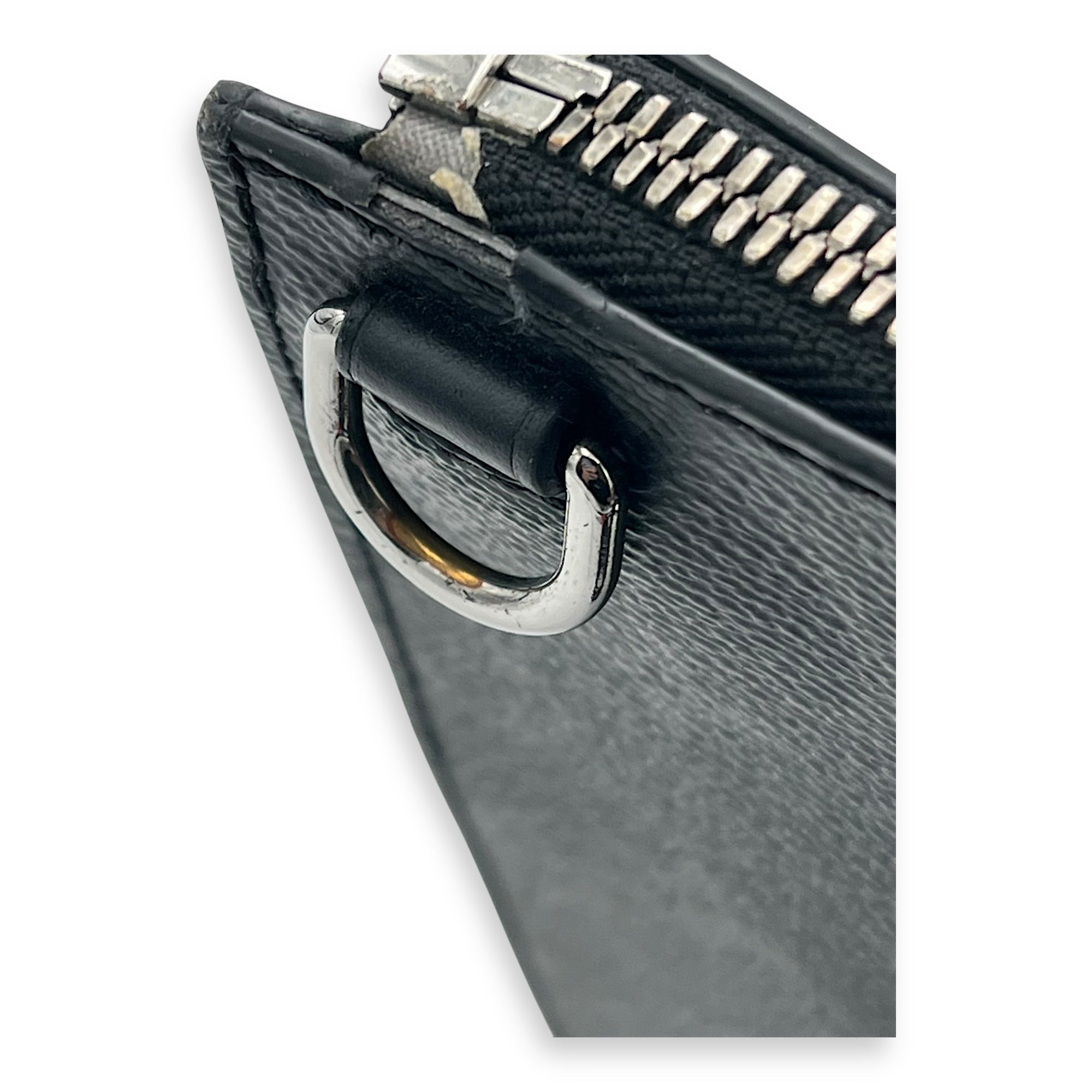 Sac Plat Eclipse Top Handle Bag in Coated Canvas, Silver hardware