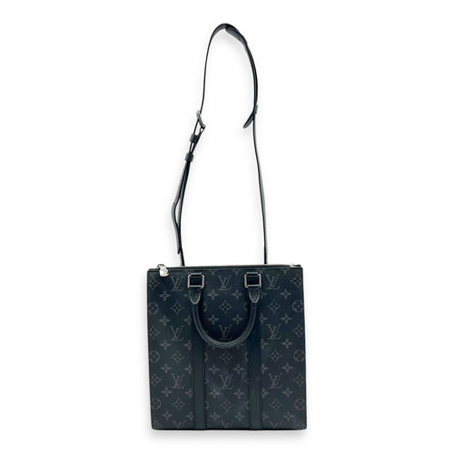 Sac Plat Eclipse Top Handle Bag in Coated Canvas, Silver hardware