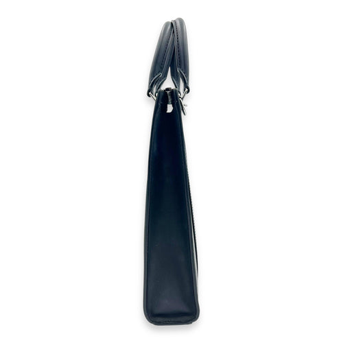 Sac Plat Eclipse Top Handle Bag in Coated Canvas, Silver hardware