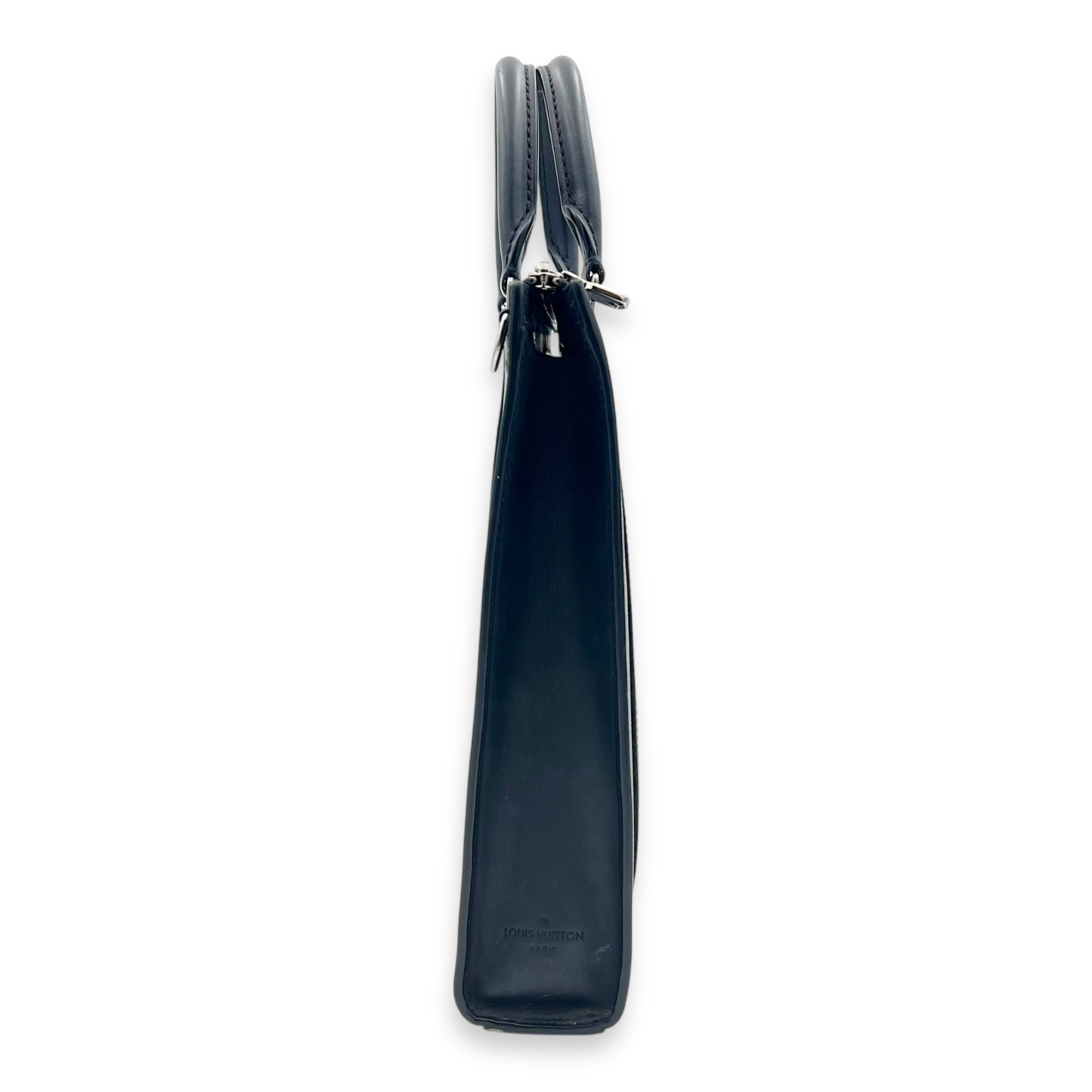 Sac Plat Eclipse Top Handle Bag in Coated Canvas, Silver hardware