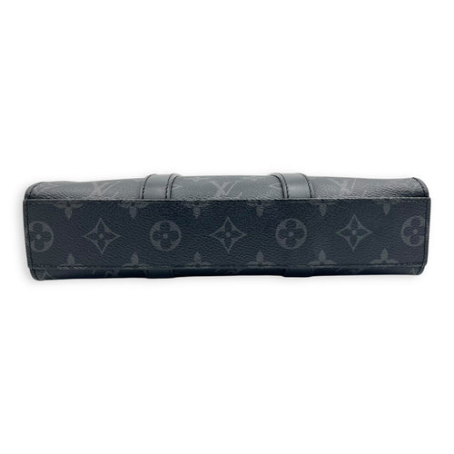 Sac Plat Eclipse Top Handle Bag in Coated Canvas, Silver hardware