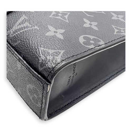 Sac Plat Eclipse Top Handle Bag in Coated Canvas, Silver hardware