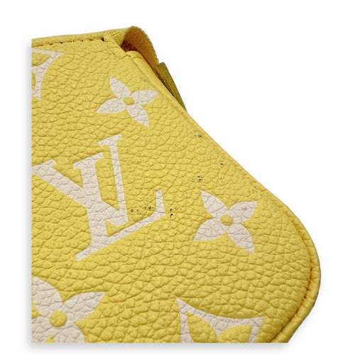 Pochette Pouch Yellow in Empreinte Leather, Gold hardware