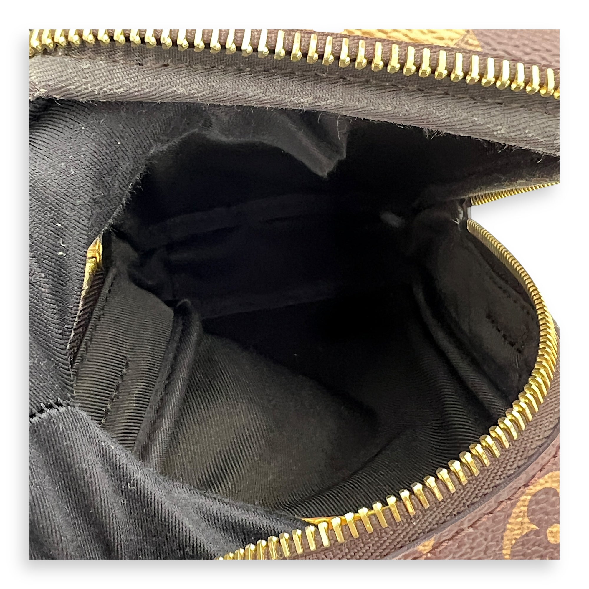Nigo Flap Double Phone Pouch Brown Crossbody Bag in Coated Canvas, Gold hardware