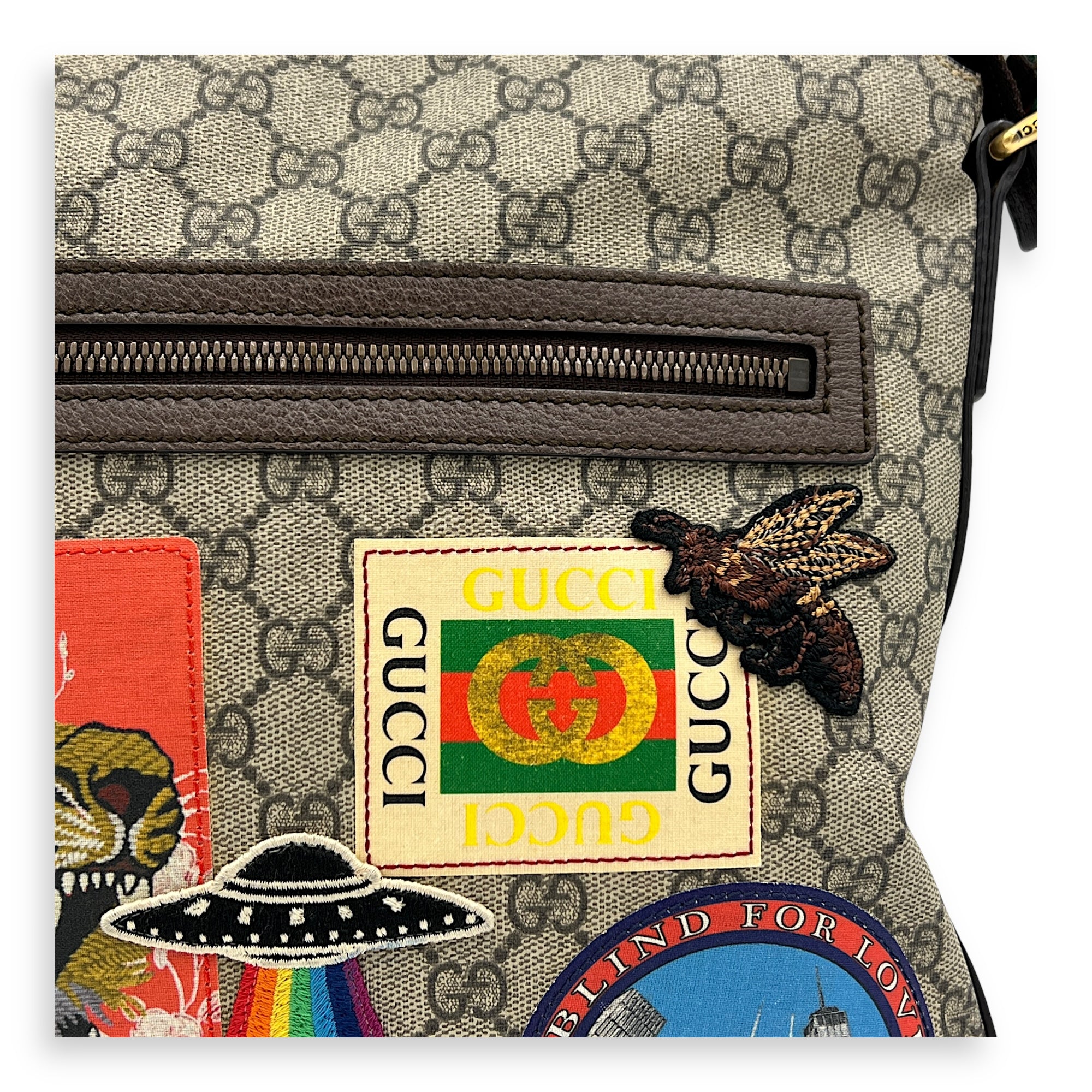 GG 10275674 Crossbody Bag in Coated Canvas, Gold hardware