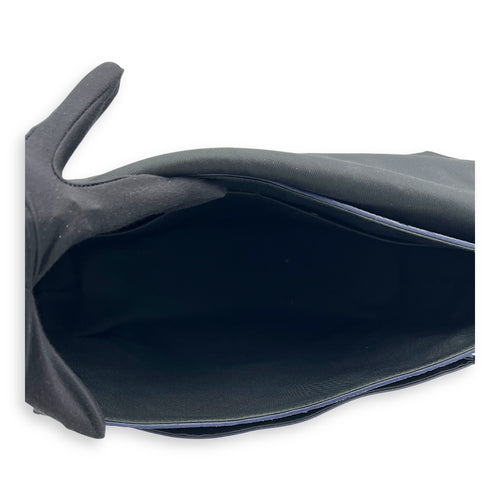 Blanche Blue Shoulder Bag in Empreinte Leather, Gold hardware