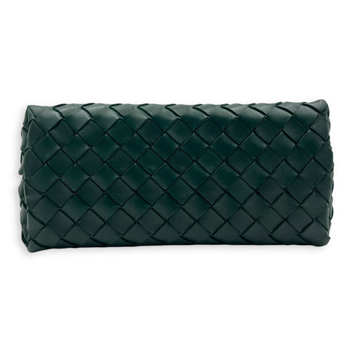 Andiamo Small Green Shoulder Bag in Lambskin, Gold hardware