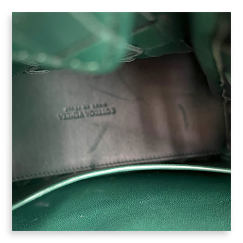 Andiamo Small Green Shoulder Bag in Lambskin, Gold hardware