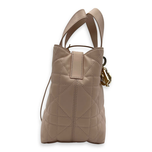 Toujours Vertical Nano Pink Top Handle Bag in Lambskin, Gold hardware