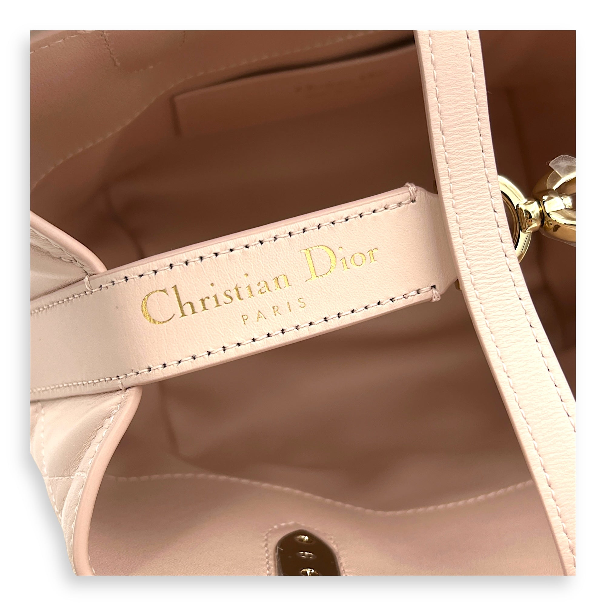 Toujours Vertical Nano Pink Top Handle Bag in Lambskin, Gold hardware