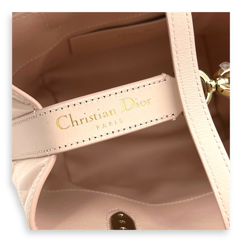 Toujours Vertical Nano Pink Top Handle Bag in Lambskin, Gold hardware