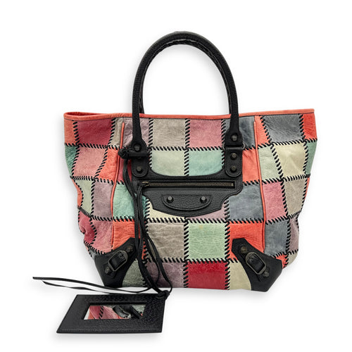 City Tote Bag Multi-colour in Calfskin, Ruthenium hardware