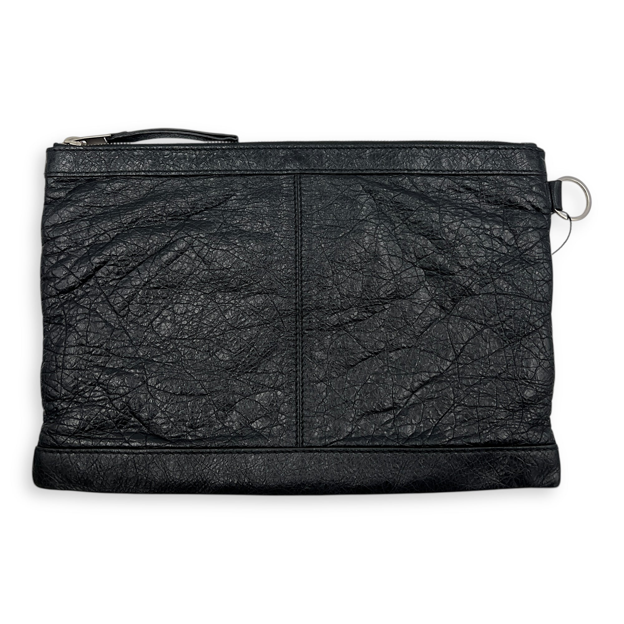 City Pouch Black in Calfskin, Ruthenium hardware