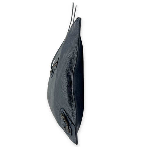 City Pouch Blue in Calfskin, Ruthenium hardware