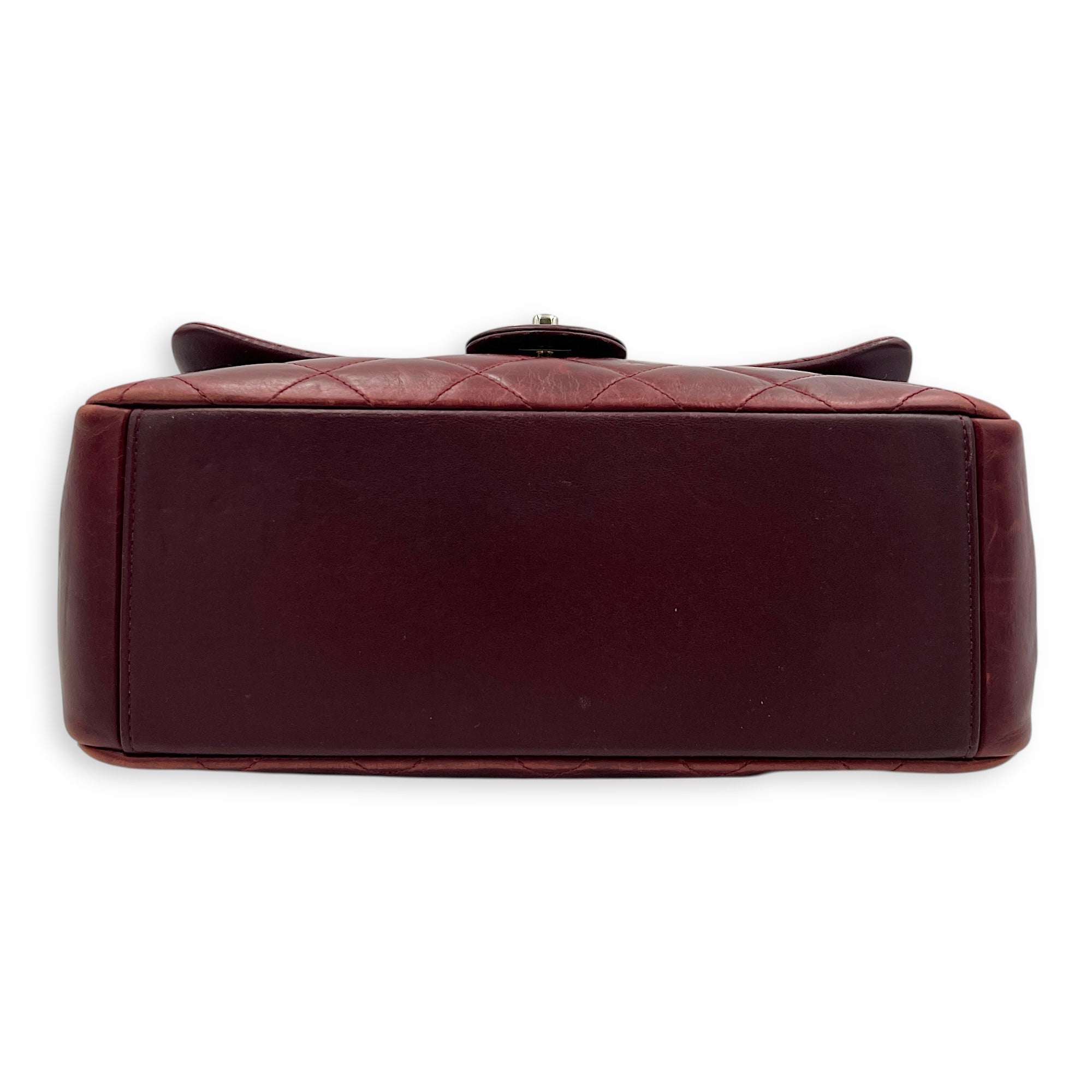 CC Top Handle Bag Red in Calfskin, Gold hardware