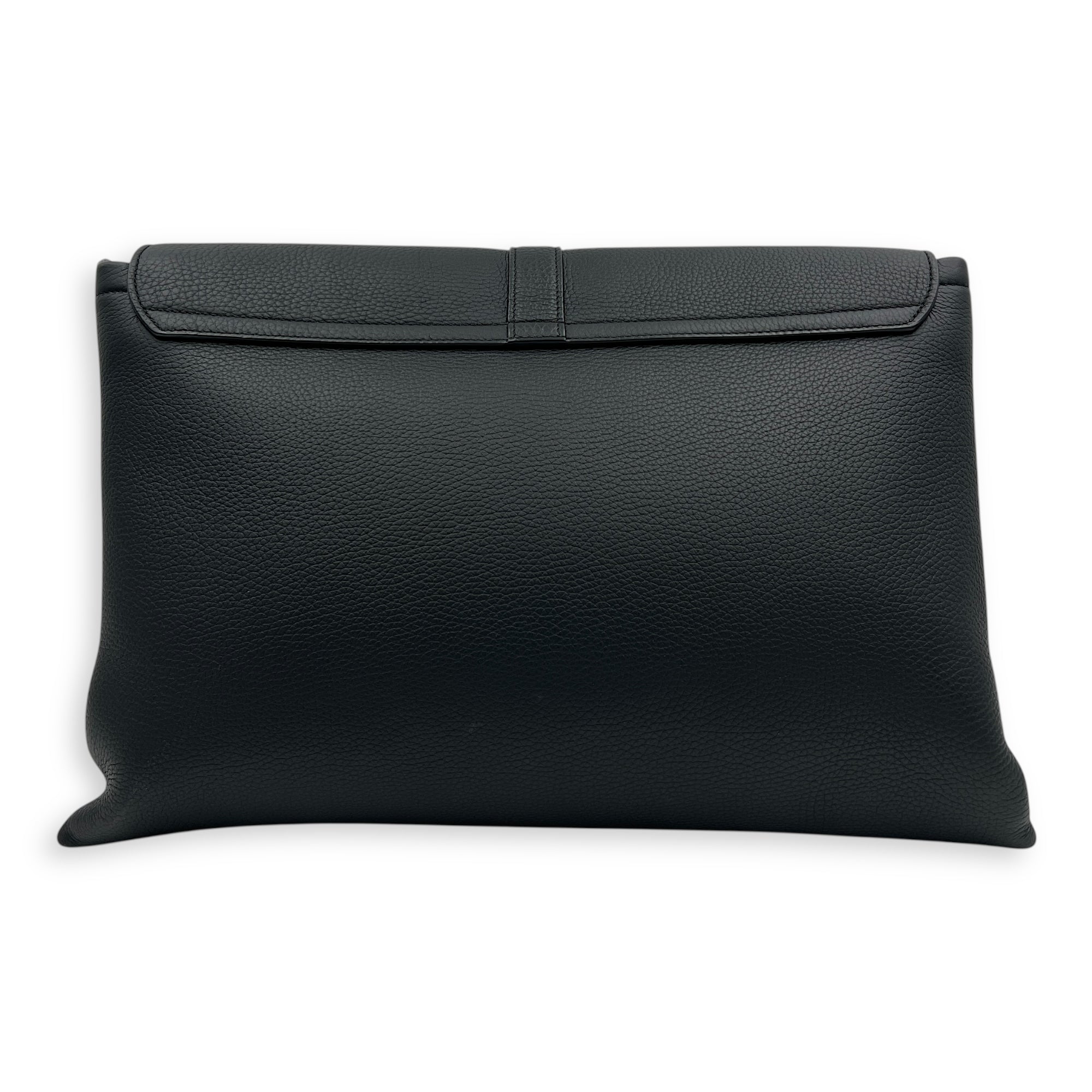 Saddle Messenger Black in Calfskin, Ultramatte hardware