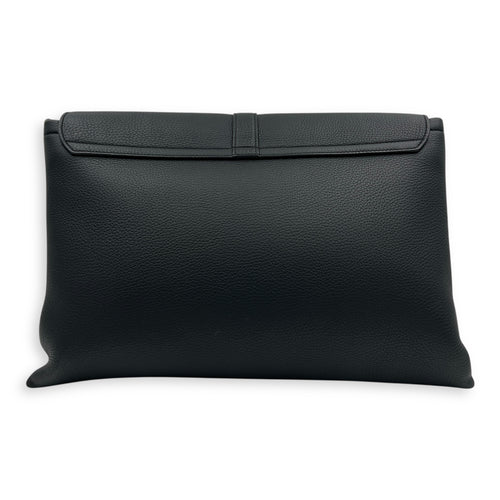 Saddle Messenger Black in Calfskin, Ultramatte hardware