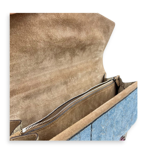 Dionysus Shoulder Bag Brown in Coated Canvas, Ruthenium hardware