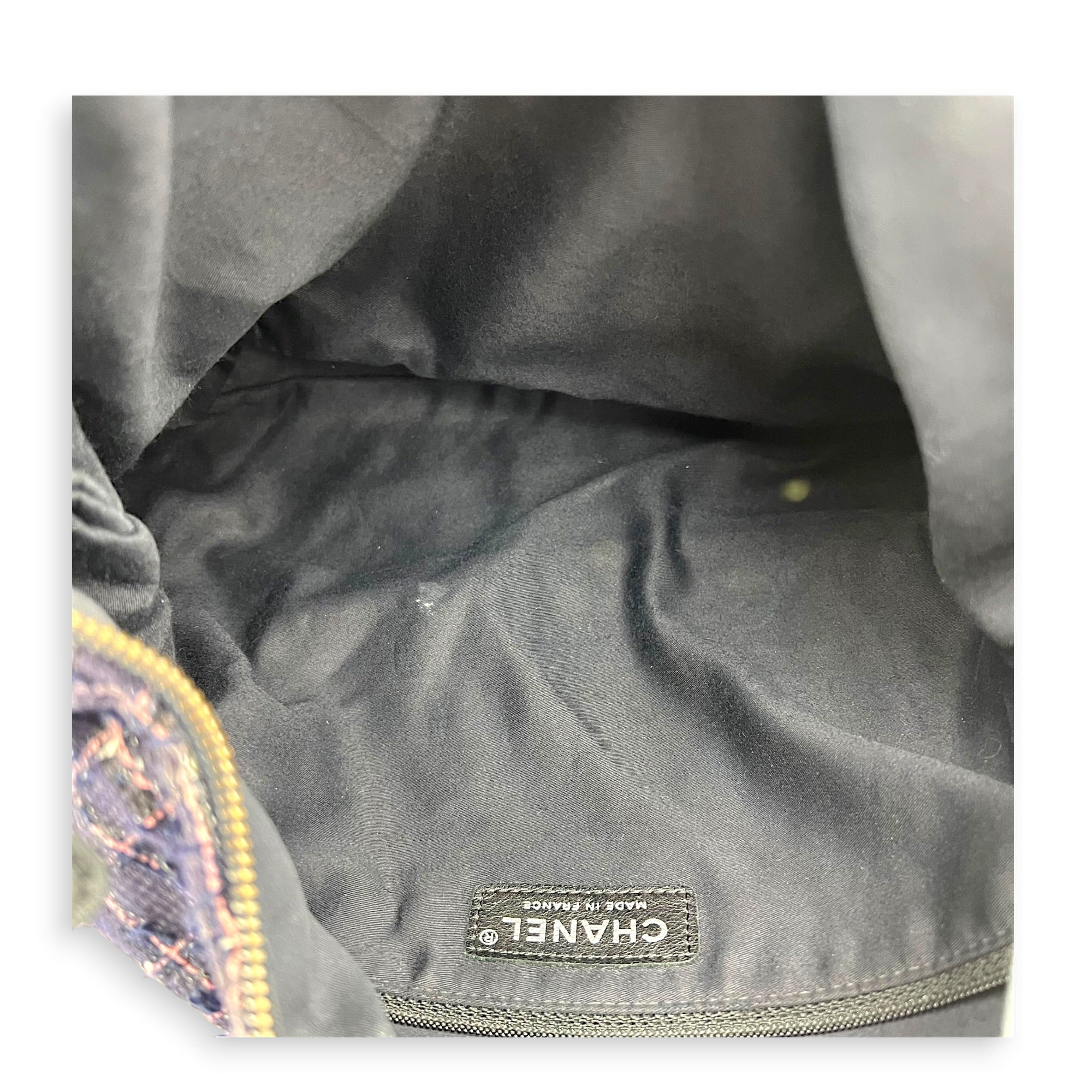 Jacket Bag Crossbody Bag Purple in Tweed, Ruthenium hardware