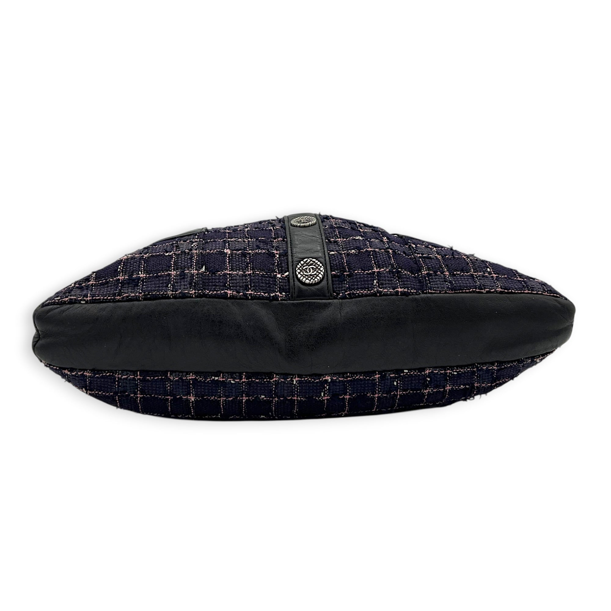 Jacket Bag Crossbody Bag Purple in Tweed, Ruthenium hardware