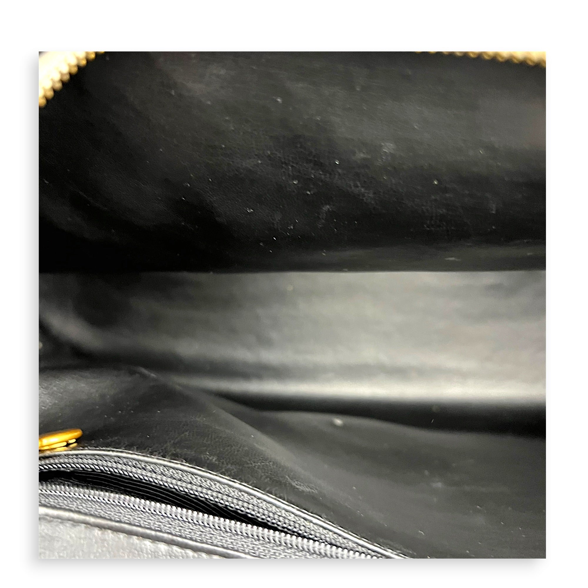 CC Bowling Top Handle Bag Black in Calfskin, Gold hardware