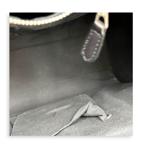 City Top Handle Bag Black in Calfskin, Silver hardware