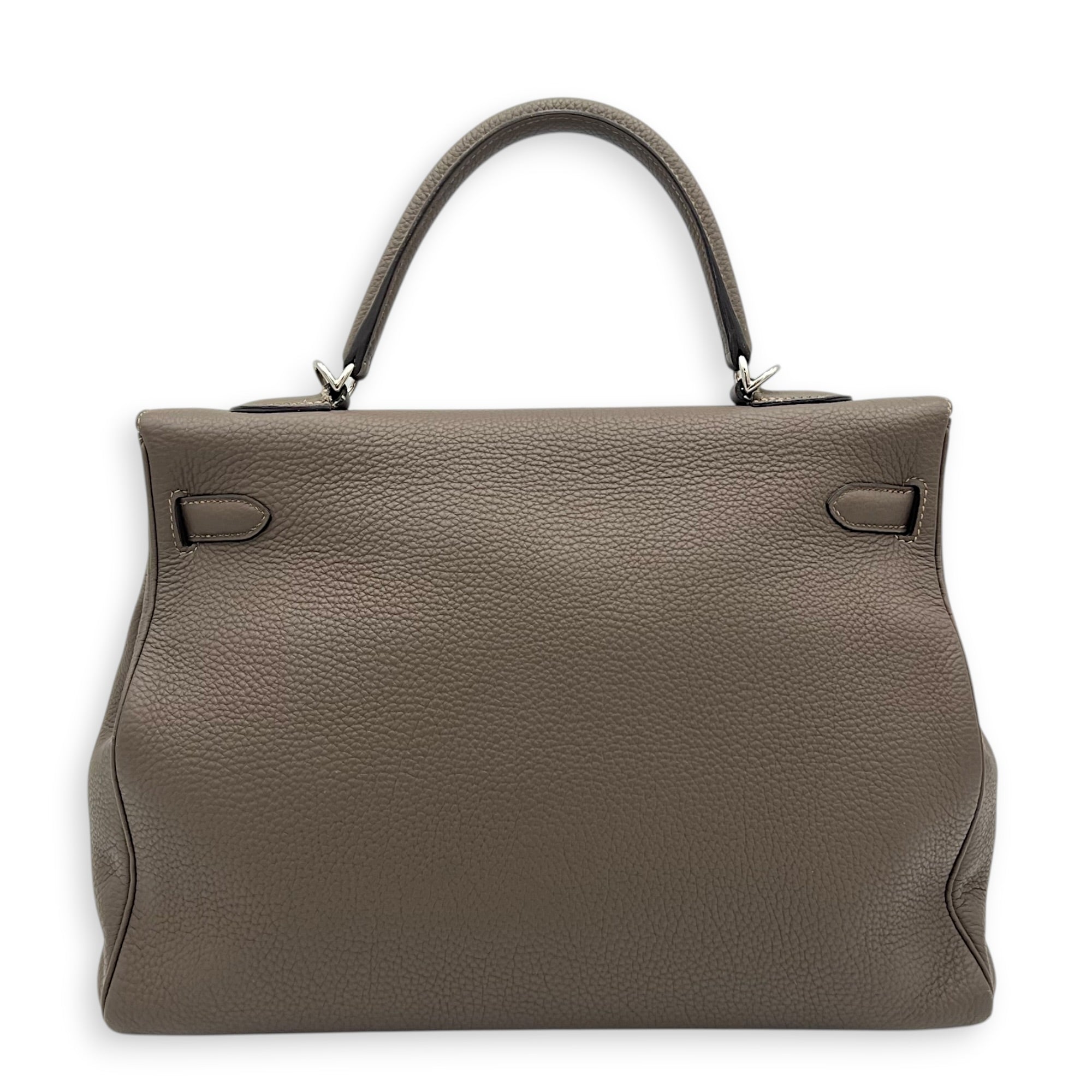 Kelly 35 Etain Top Handle Bag in Togo, Gold hardware