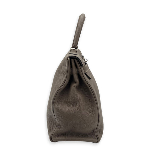 Kelly 35 Etain Top Handle Bag in Togo, Gold hardware