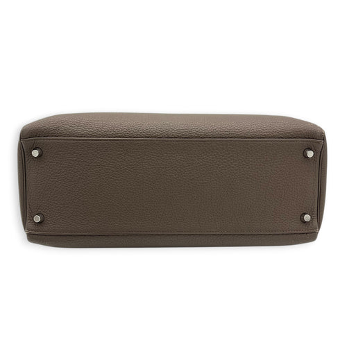 Kelly 35 Etain Top Handle Bag in Togo, Gold hardware