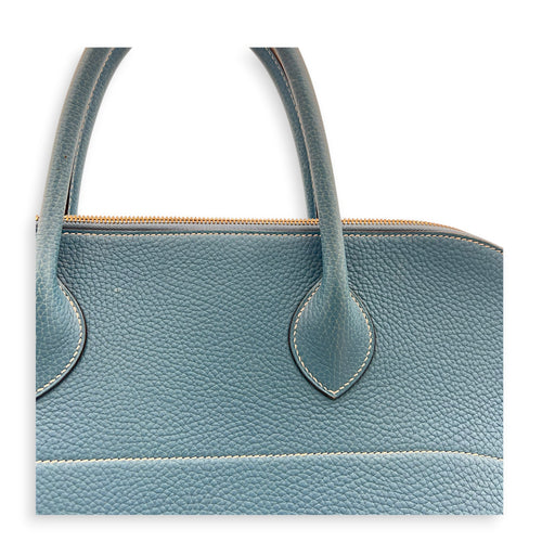 Bolide 45 Blue Jean Top Handle Bag in Clemence, Gold hardware