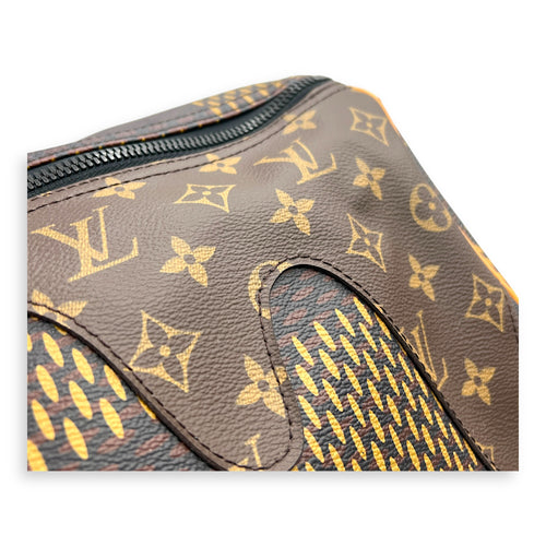 x NIGO Keepall 50 Brown Top Handle Bag in Coated Canvas, Gold hardware