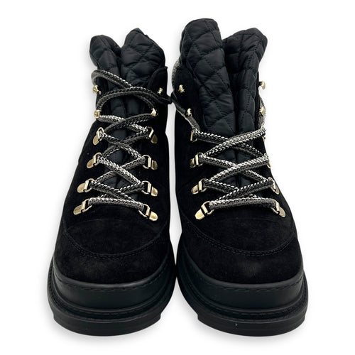 CC Padded Spiked Boots 38 Black in Suede Leather, Silver hardware