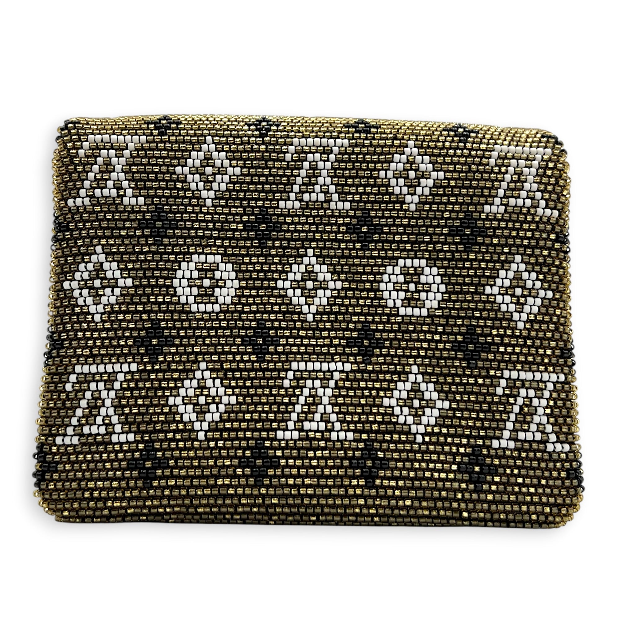 Coussin Green Belt Bag in Glass Beaded, Gold hardware