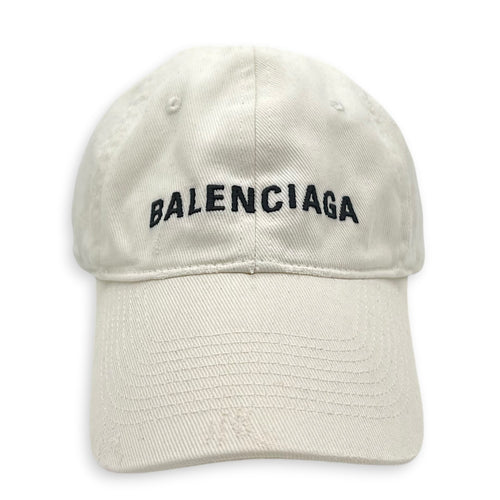 Logo White Glow in The Dark Cap in Cotton, Silver hardware