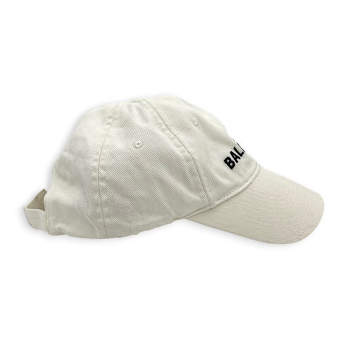 Logo White Glow in The Dark Cap in Cotton, Silver hardware