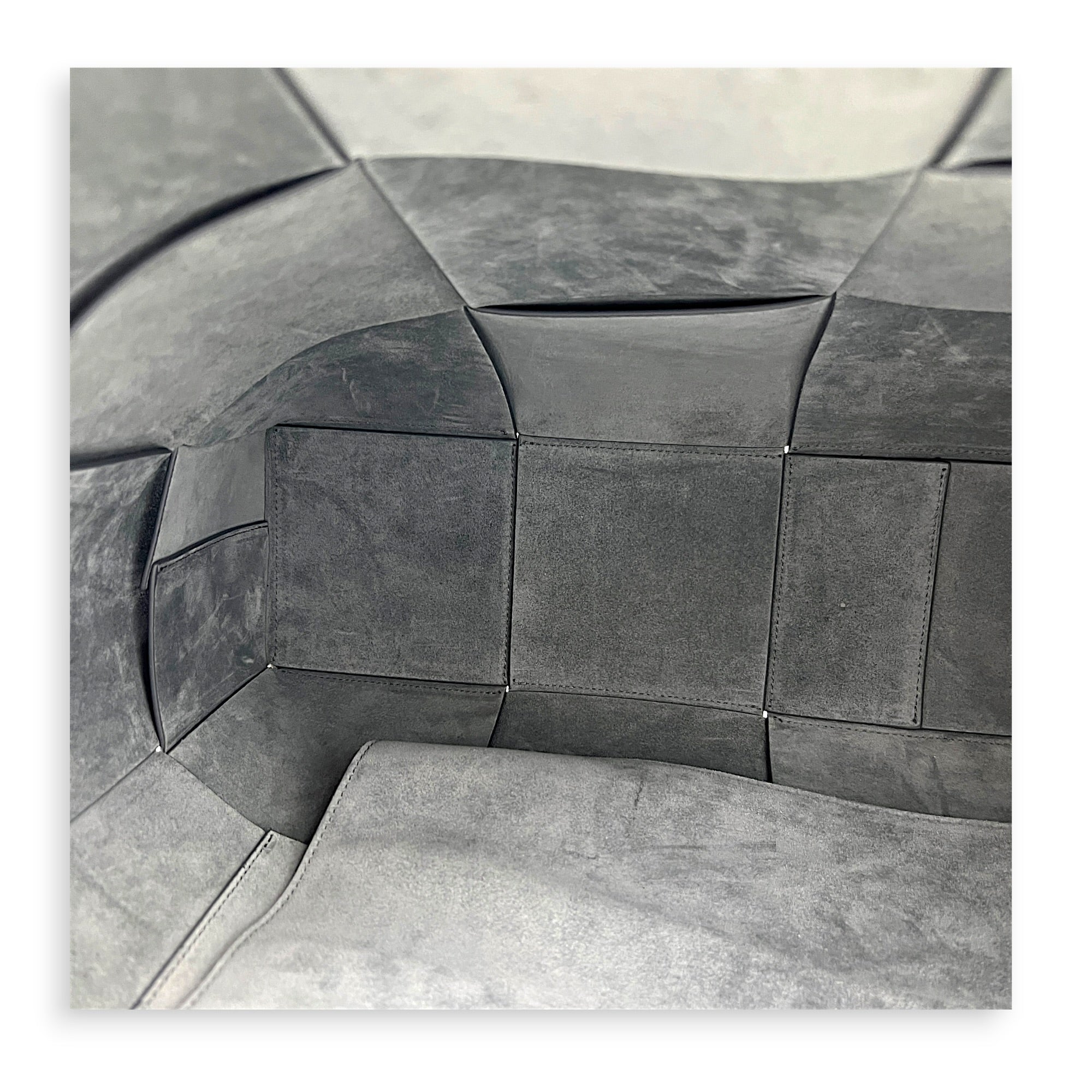 Arco Top Handle Bag Grey in Lambskin, Silver hardware