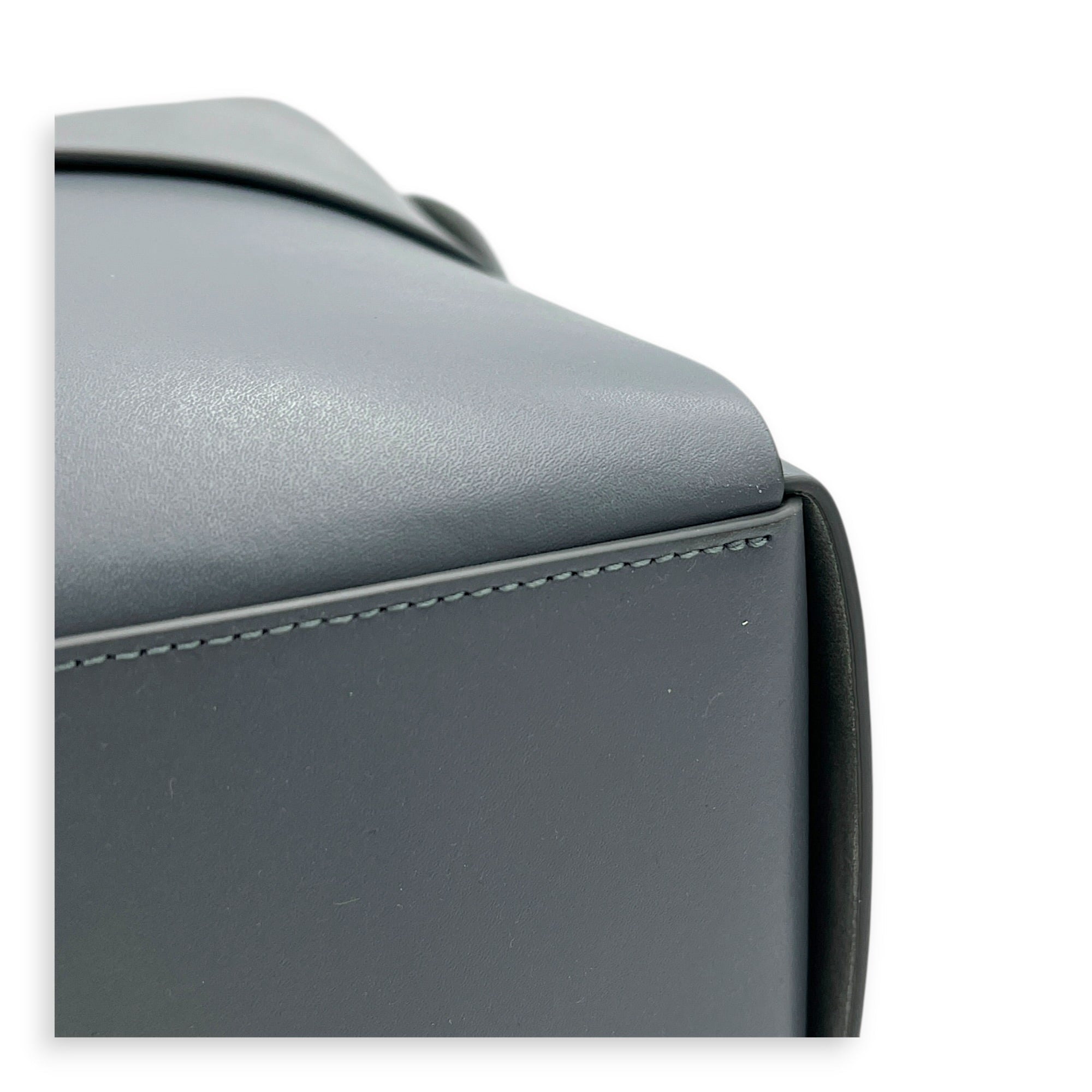 Arco Top Handle Bag Grey in Lambskin, Silver hardware